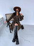 Fabric trench coat "BRAIN STORM LH105" - KHAKI